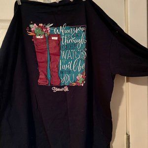 Blessed Girl navy long sleeve tee